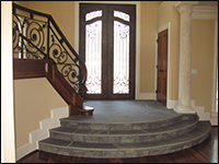 This is an elegant front door entrance