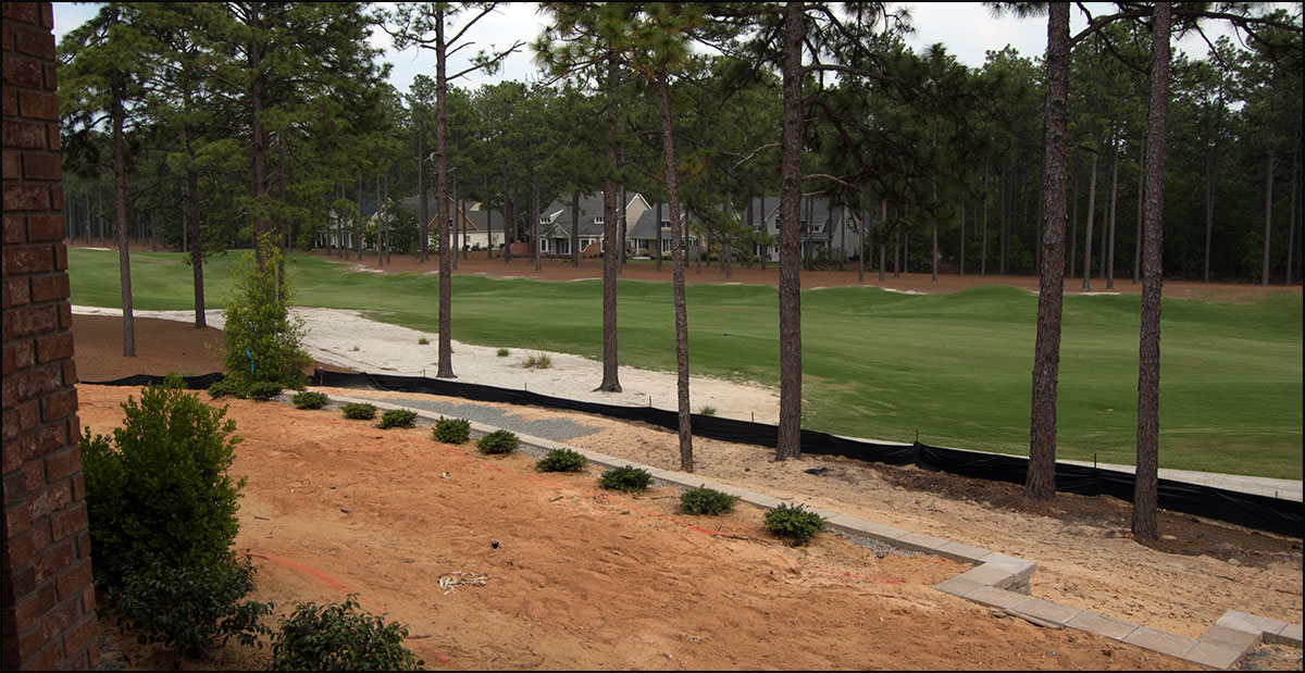 A home under construction on one of Pinehurst's premier golf courses.
