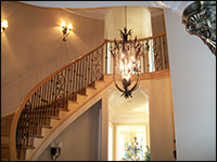 This is a beautiful chandelier entrance